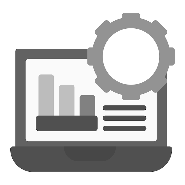 Imagen vectorial de icono de automatización de servicios Se puede usar para Cyberpunk