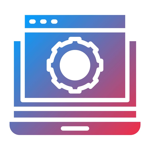 Imagen vectorial de icono de automatización de TI Se puede usar para Cyberpunk