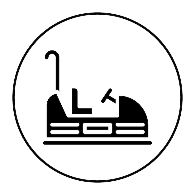 Imagen vectorial del icono del automóvil eléctrico puede usarse para el parque acuático