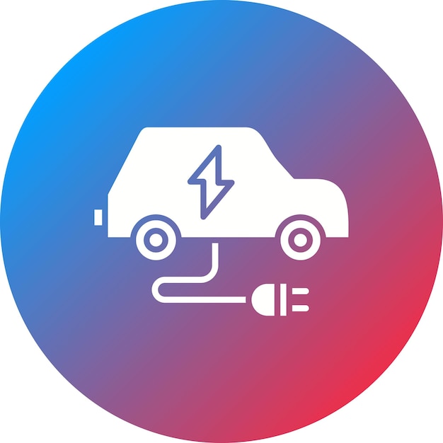 Imagen vectorial de icono de automóvil eléctrico Puede utilizarse para la energía nuclear