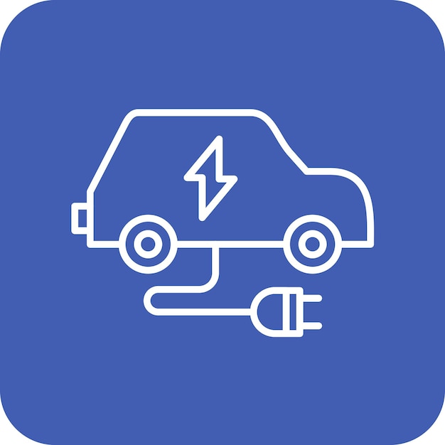 Imagen vectorial de icono de automóvil eléctrico Puede utilizarse para la energía nuclear