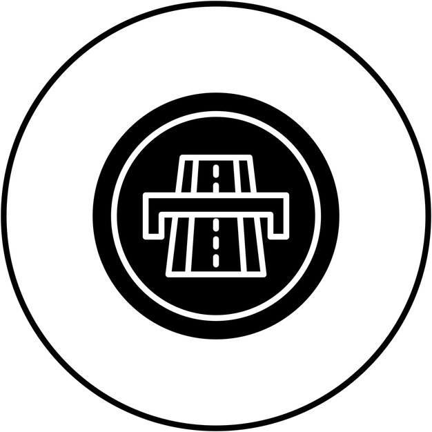 Imagen vectorial del icono de la autopista Se puede utilizar para las señales de tráfico