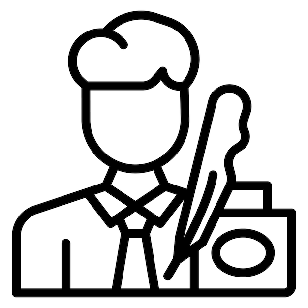 Imagen vectorial del ícono del autor Se puede utilizar para el liderazgo de pensamiento