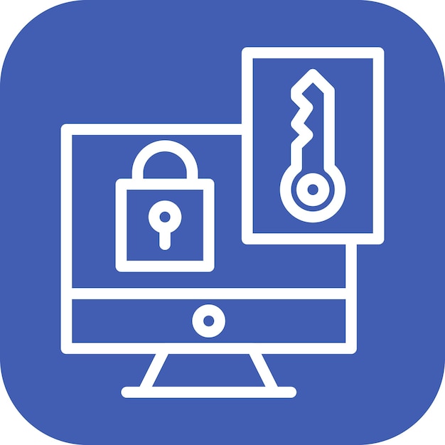 Imagen vectorial del icono de autorización de red Se puede utilizar para la creación de redes