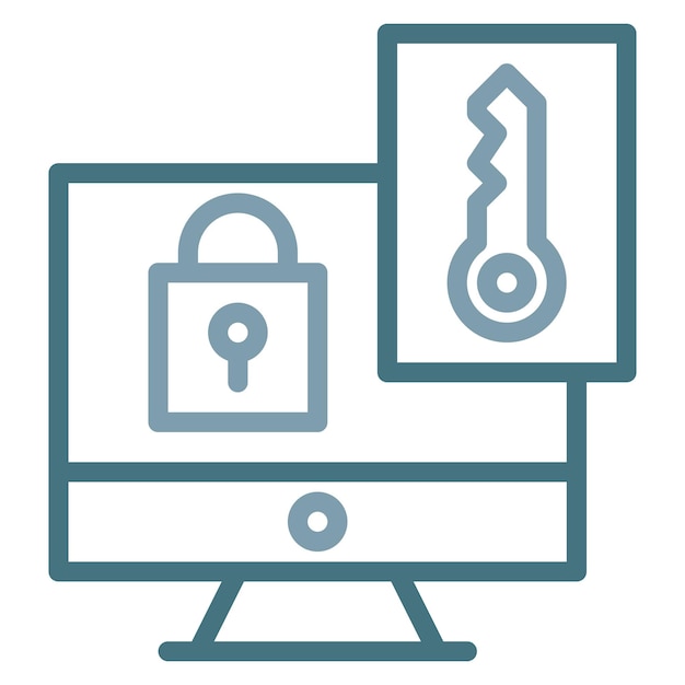 Imagen vectorial del icono de autorización de red Se puede utilizar para la creación de redes