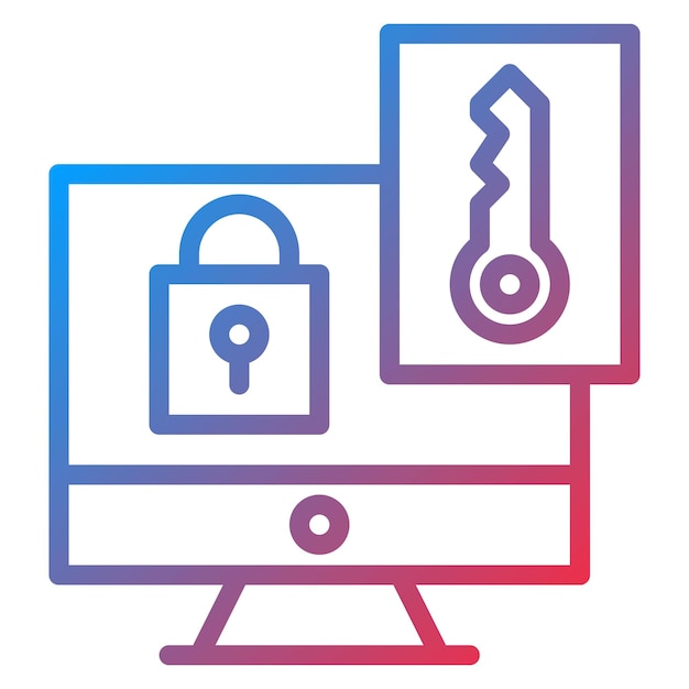 Imagen vectorial del icono de autorización de red Se puede utilizar para la creación de redes
