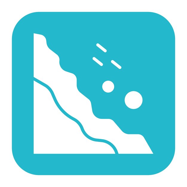 Imagen vectorial del icono de la avalancha de nieve Se puede usar para desastres naturales
