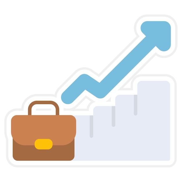 Imagen vectorial del icono de avance profesional Se puede utilizar para Recursos Humanos