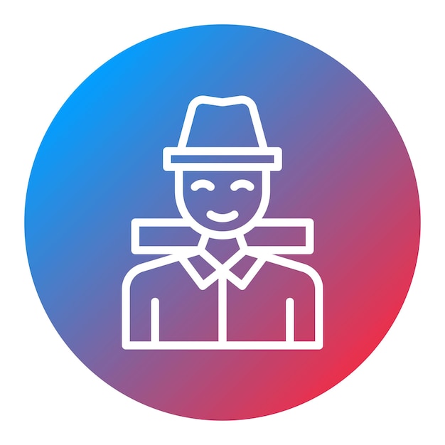 Imagen vectorial de icono de aventurero masculino Se puede usar para arqueología