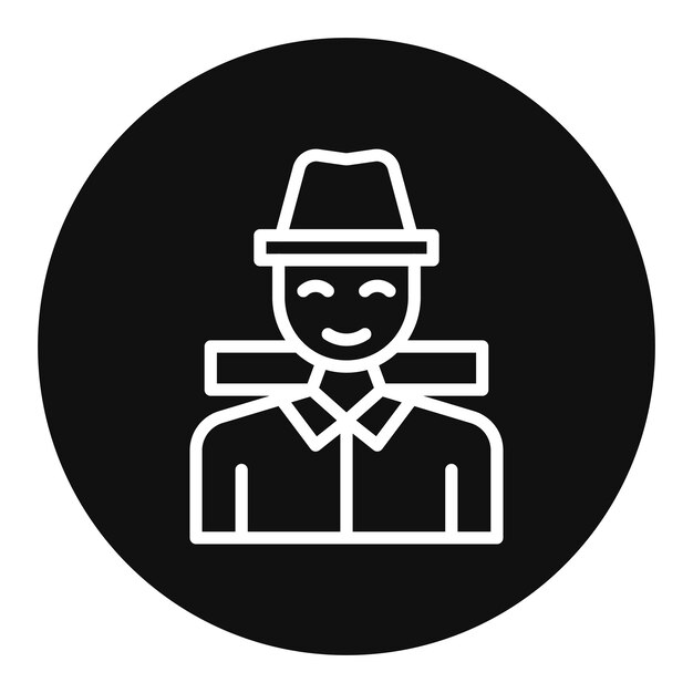 Imagen vectorial de icono de aventurero masculino Se puede usar para arqueología