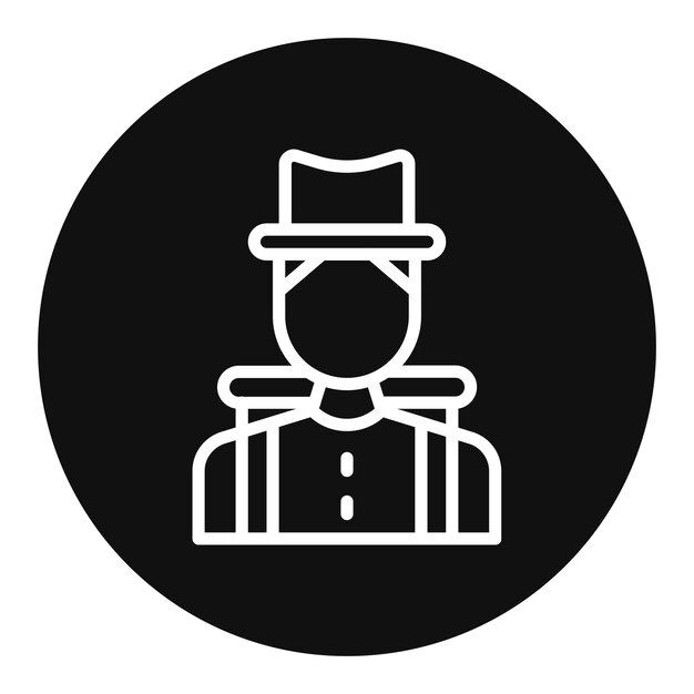 Imagen vectorial de icono de aventurero masculino Se puede usar para Aventura
