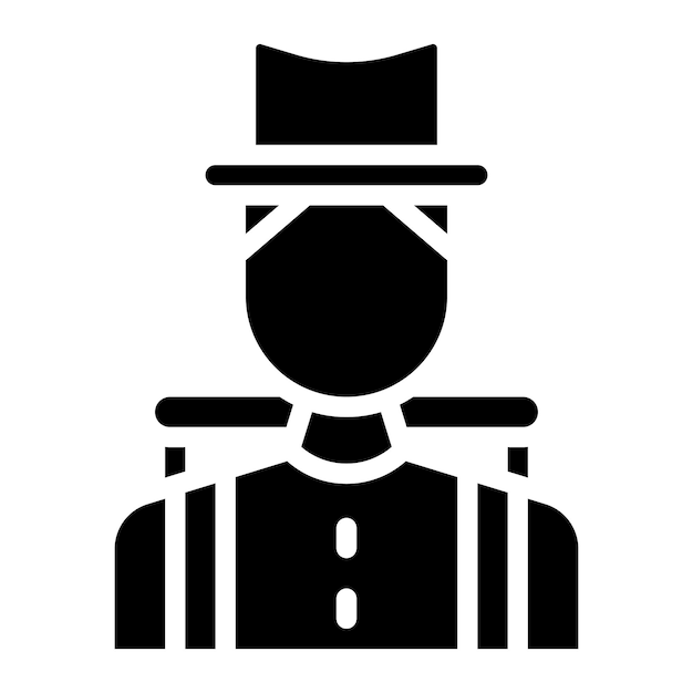 Imagen vectorial de icono de aventurero masculino Se puede usar para Aventura