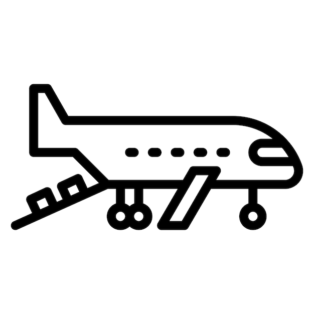 Imagen vectorial del icono del avión de carga Se puede utilizar para el avión