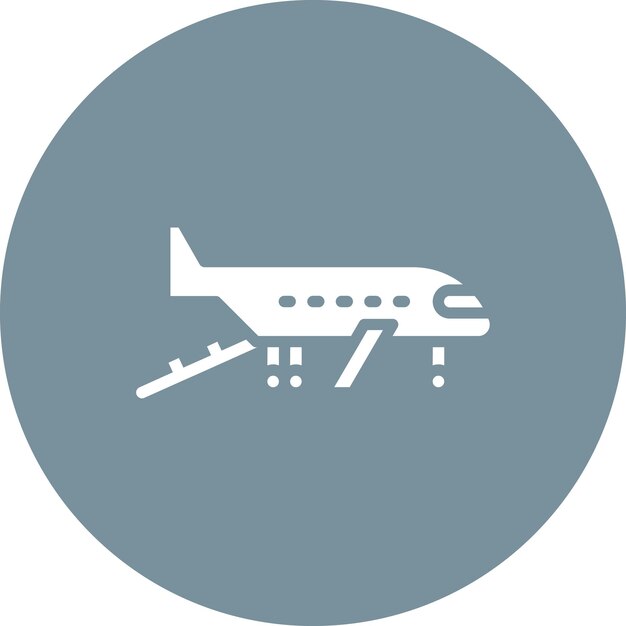 Imagen vectorial del icono del avión de carga Se puede utilizar para el avión