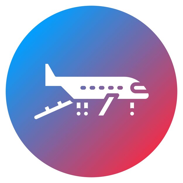 Imagen vectorial del icono del avión de carga Se puede utilizar para el avión
