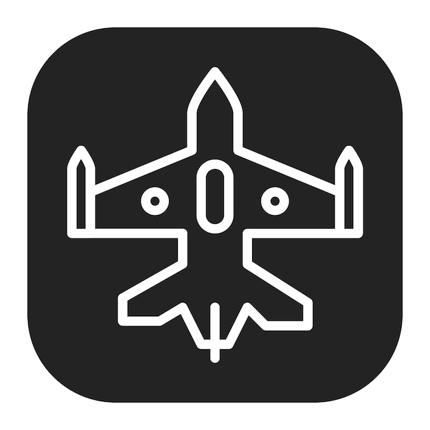 Imagen vectorial del icono del avión de combate Se puede utilizar para el avión