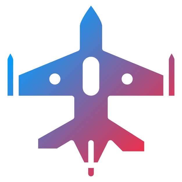 Imagen vectorial del icono del avión de combate Se puede utilizar para el avión
