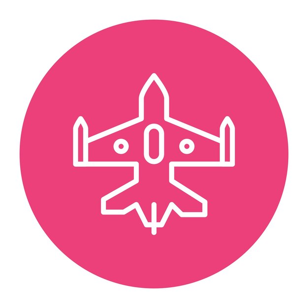 Imagen vectorial del icono del avión de combate Se puede utilizar para el avión