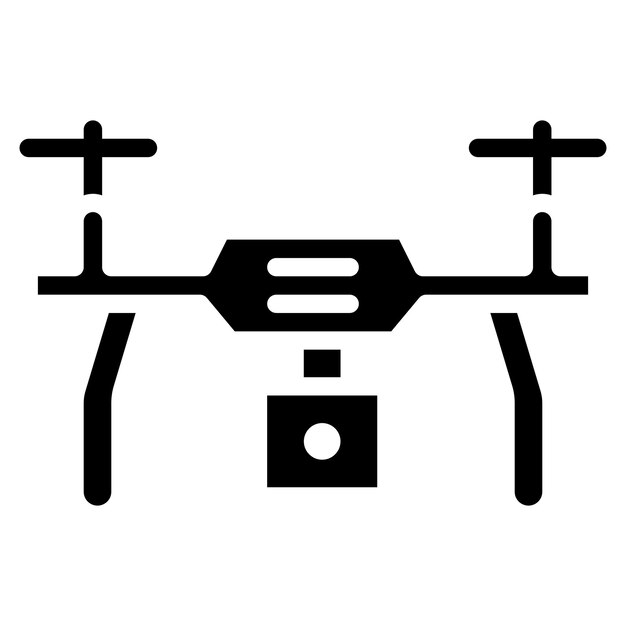 Imagen vectorial del icono del avión no tripulado Puede utilizarse para el avión