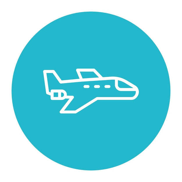 Imagen vectorial de icono de avión privado Se puede usar para avión