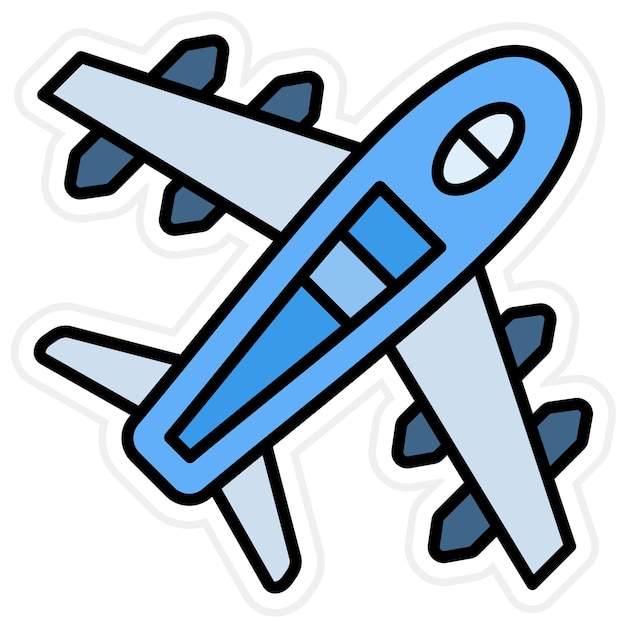 Vector imagen vectorial del icono del avión se puede usar para viajes