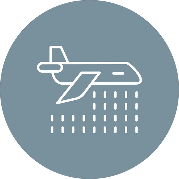 Imagen vectorial del icono del avión puede usarse para Firefighter