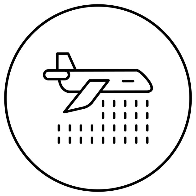 Imagen vectorial del icono del avión puede usarse para Firefighter