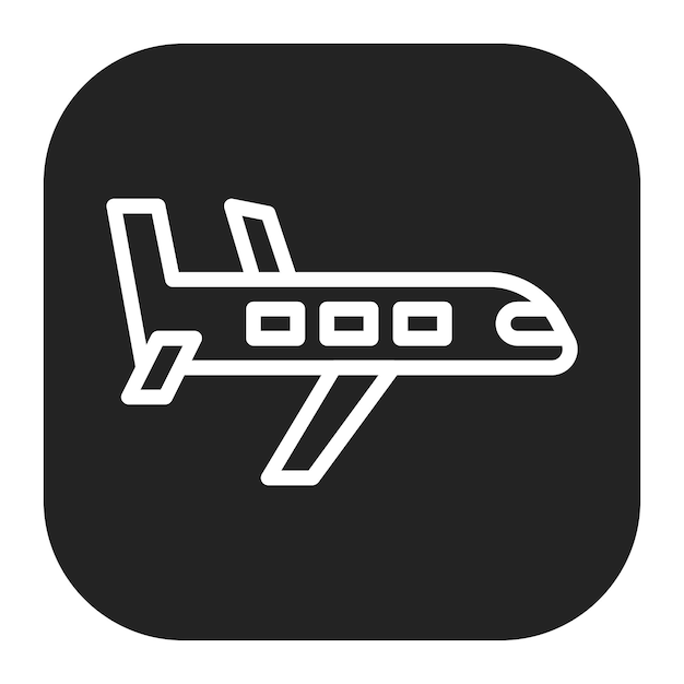 Imagen vectorial del icono de avión Se puede utilizar para el avión