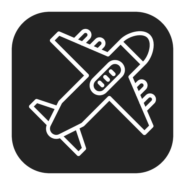 Imagen vectorial del icono del avión Se puede utilizar para el avión