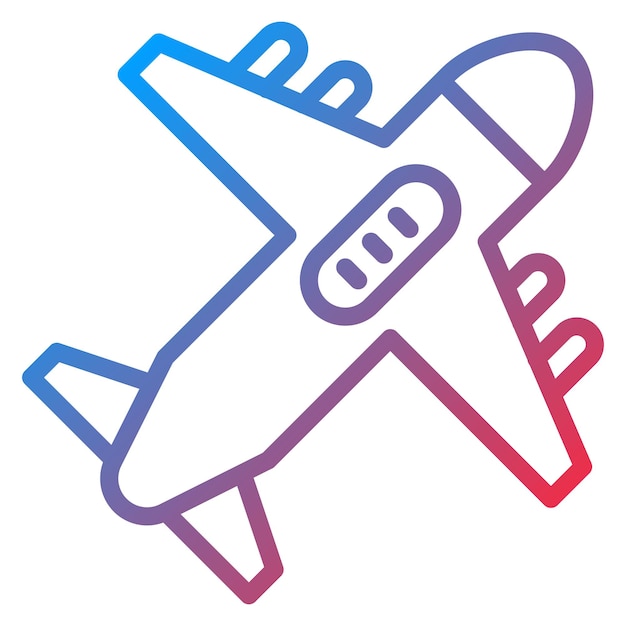 Imagen vectorial del icono del avión Se puede utilizar para el avión