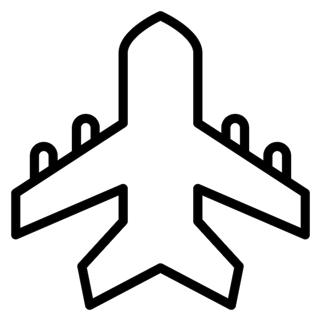 Imagen vectorial del icono del avión Se puede utilizar para el avión