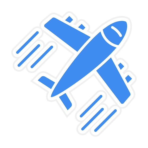 Imagen vectorial del icono del avión Se puede utilizar para la contaminación