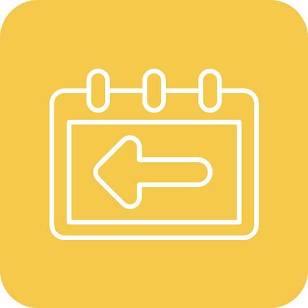 La imagen vectorial del icono de ayer se puede usar para la hora y la fecha