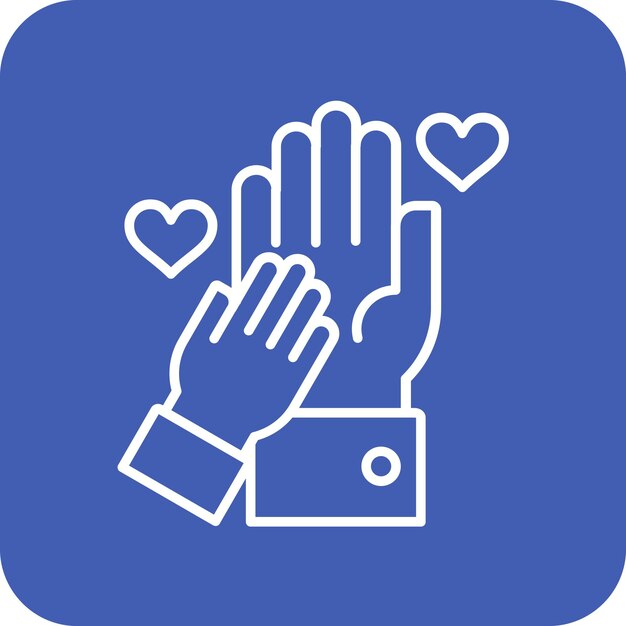 La imagen vectorial del icono de ayuda para niños se puede utilizar para donaciones