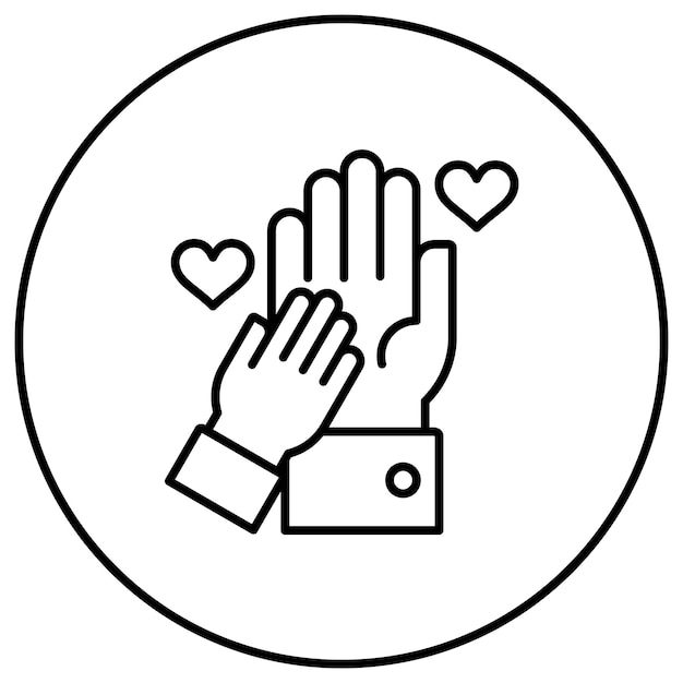 La imagen vectorial del icono de ayuda para niños se puede utilizar para donaciones
