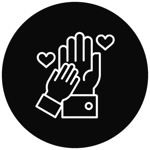La imagen vectorial del icono de ayuda para niños se puede utilizar para donaciones