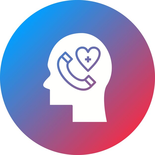 Imagen vectorial de icono de ayuda psicológica Puede utilizarse para la salud mental