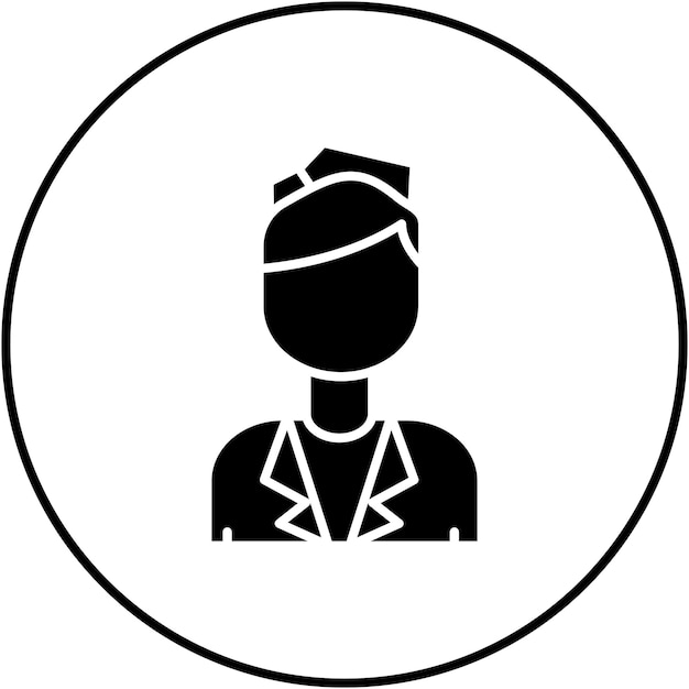 Imagen vectorial del icono de la azafata Se puede utilizar para la aviación