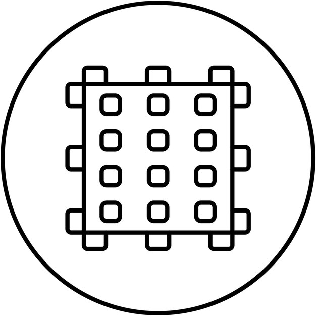 Imagen vectorial del icono de los azulejos de espuma Se puede utilizar para el fitness en el hogar