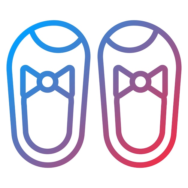 Imagen vectorial del icono de Baby Girl Shoes Se puede usar para la ducha de bebé