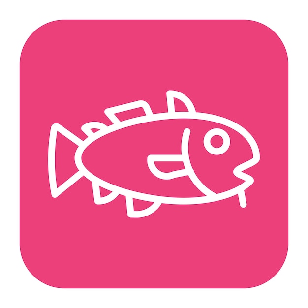 Imagen vectorial del icono del bacalao Se puede utilizar para peces y mariscos