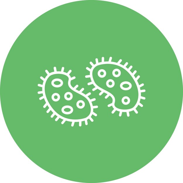 Imagen vectorial de icono de bacteria Puede usarse para la medicina