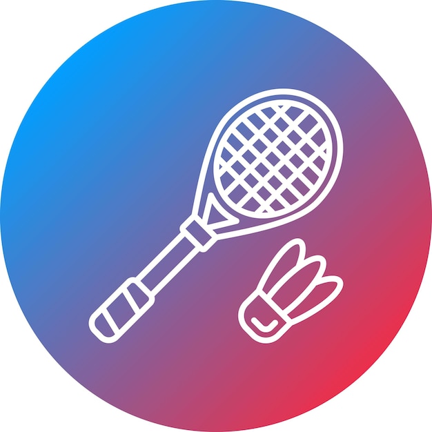 Imagen vectorial de icono de bádminton Se puede usar para deportes