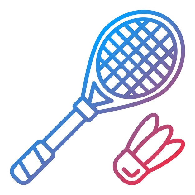 Imagen vectorial de icono de bádminton Se puede usar para deportes