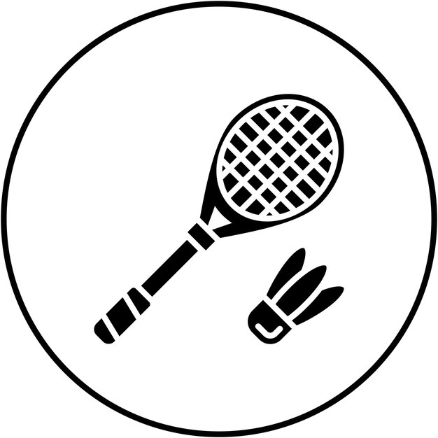 Imagen vectorial de icono de bádminton Se puede usar para deportes
