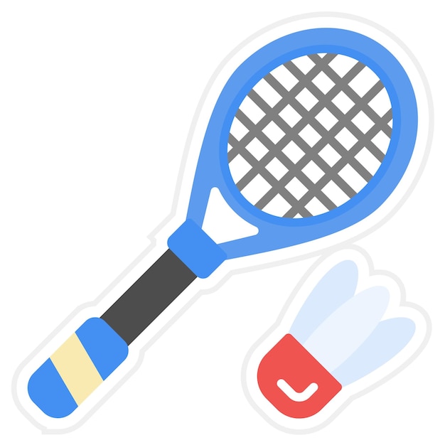 Imagen vectorial de icono de bádminton Se puede usar para deportes