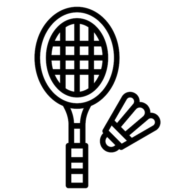 Imagen vectorial de icono de bádminton Se puede usar para equipos deportivos