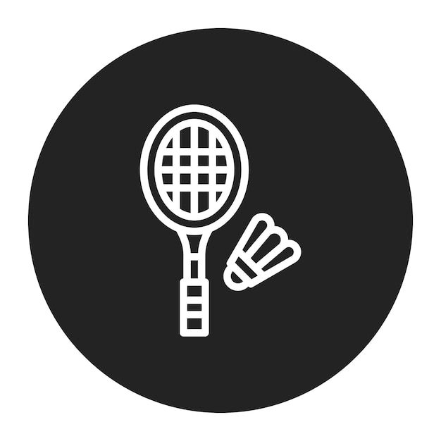 Imagen vectorial de icono de bádminton Se puede usar para equipos deportivos