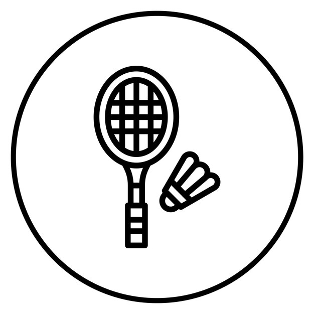 Imagen vectorial de icono de bádminton Se puede usar para equipos deportivos