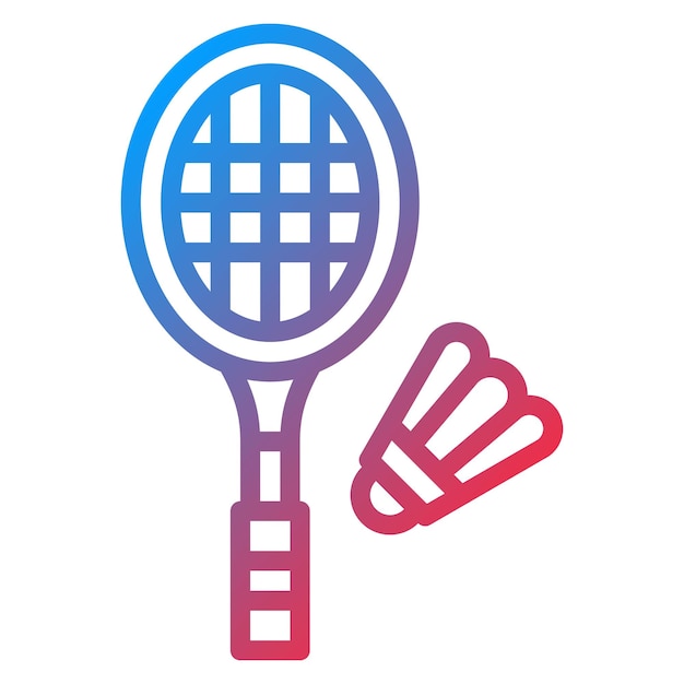 Imagen vectorial de icono de bádminton Se puede usar para equipos deportivos